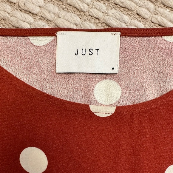 JUST - calia top - orange with polka dots - sustainable fashion - Picture 3 of 7